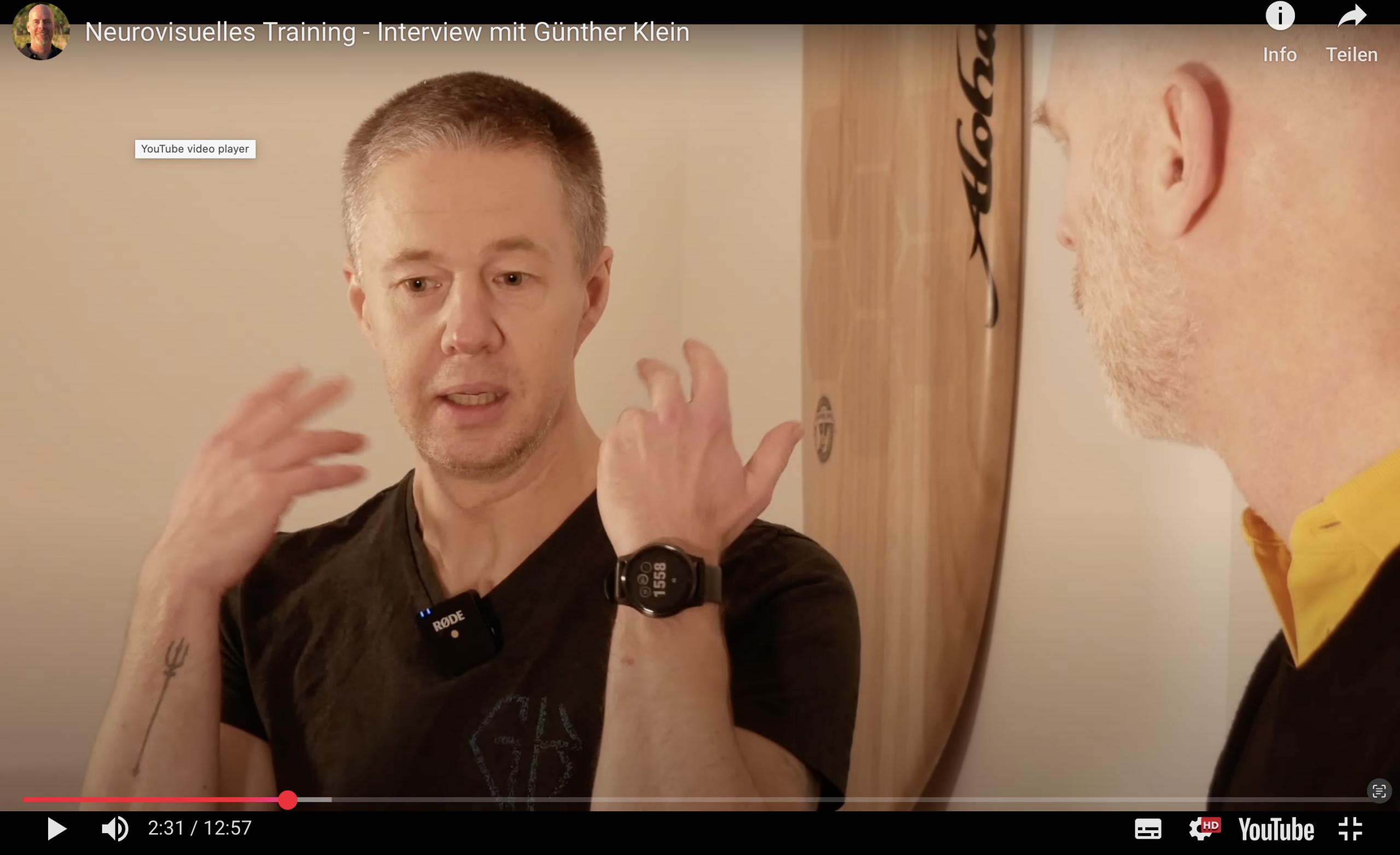 Neurovisuelles Training Externer Link: Günther Klein über Neurovisuelles Training